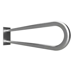 Poręcz łazienkowa w kształcie U 813 mm  z kołnierzem osłonowym stal szczotkowana 301707462
