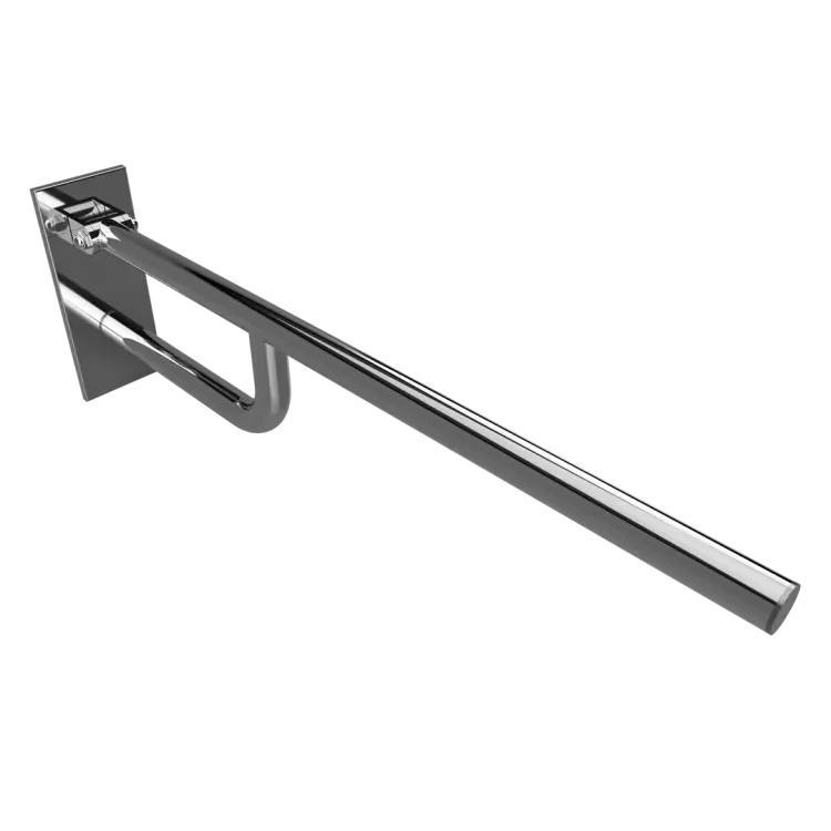 Poręcz łazienkowa składana 76 cm z kołnierzem osłonowym stal nierdzewna 301607091