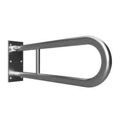 Poręcz łazienkowa składana  w kształcie U 750 mm  stal szczotkowana 301606302