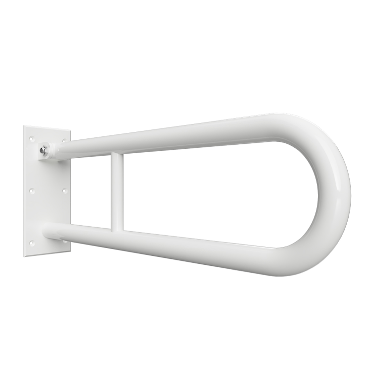 Poręcz łazienkowa składana w kształcie U750 mm biała 301606304