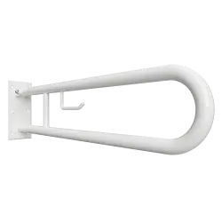  Poręcz  łazienkowa składana  w kształcie U 750 mm z uchwytem na papier  biała 301406304