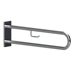 Poręcz łazienkowa w kształcie U 813 mm z uchwytem na papier  stal nierdzewna 301907461