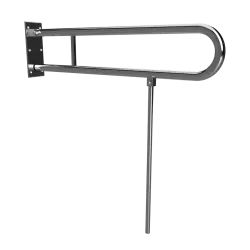 Poręcz łazienkowa składana w kształcie U 850 mm z nogą podporową  stal nierdzewna 301606321N