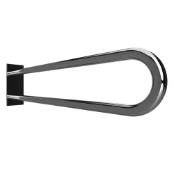 Poręcz łazienkowa  w kształcie U 850 mm  z kołnierzem osłonowym stal nierdzewna 301102041