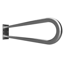  Poręcz łazienkowa  w kształcie U 850 mm  stal szczotkowana 301102042