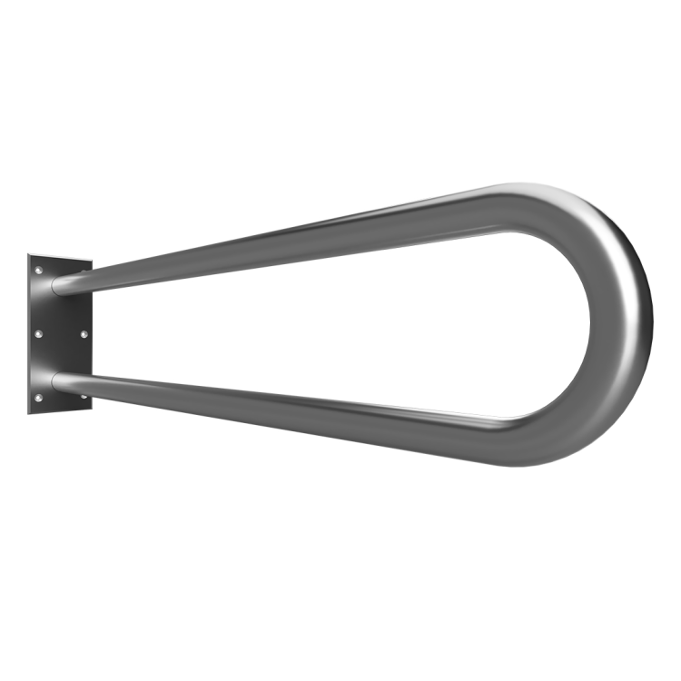 Poręcz łazienkowa w kształcie U 850 mm stal szczotkowana 301102042