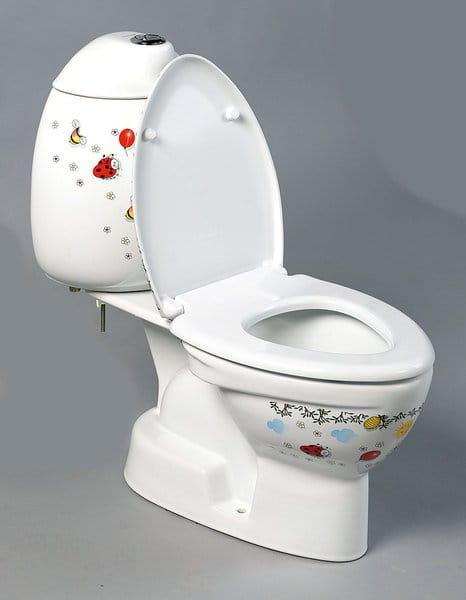 KID Zbiornik ceramiczny do WC kombi, dekoracje CK400-00CB00E-FF00