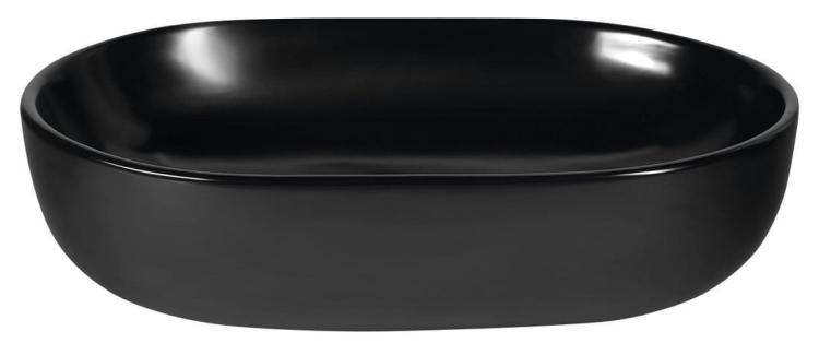 CALEO umywalka ceramiczna nablatowa, 60x42x14 cm, czarny mat CA590B