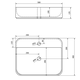 GARDA umywalka ceramiczna nablatowa 50x13,5x40 cm AR452