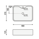 BALENA umywalka ceramiczna nablatowa 48x13,5x37 cm BH7013