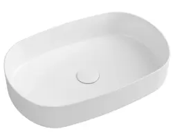 INFINITY OVAL umywalka ceramiczna nablatowa 55x36 cm, biała 10NF65055