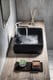 BALENA umywalka ceramiczna nablatowa, 48x13,5x37 cm, czarny mat BH7013B