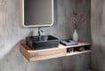 BALENA umywalka ceramiczna nablatowa, 48x13,5x37 cm, czarny mat BH7013B