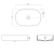 INFINITY OVAL umywalka ceramiczna nablatowa 55x36 cm, biały mat 10NF65055-2L