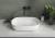 INFINITY OVAL umywalka ceramiczna nablatowa 55x36 cm, biały mat 10NF65055-2L