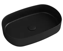 INFINITY OVAL umywalka ceramiczna nablatowa 55x36 cm, czarny mat  10NF65055-2N