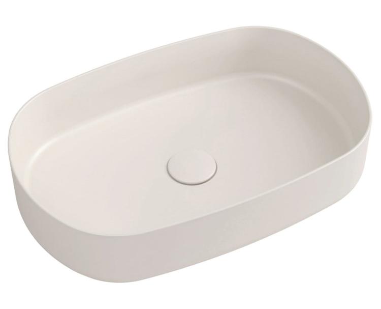 INFINITY OVAL umywalka ceramiczna nablatowa 55x36 cm, Ivory 10NF65055-2K