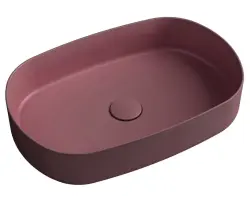 INFINITY OVAL umywalka ceramiczna nablatowa 55x36 cm, Maroon Red 10NF65055-2R