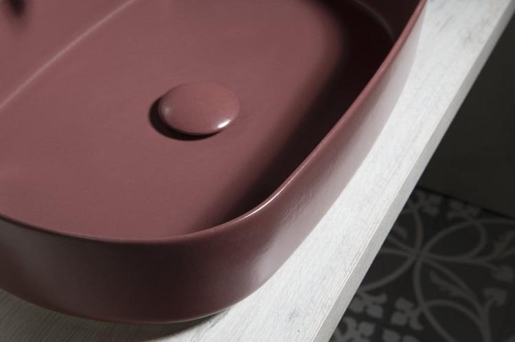INFINITY OVAL umywalka ceramiczna nablatowa 55x36 cm, Maroon Red 10NF65055-2R