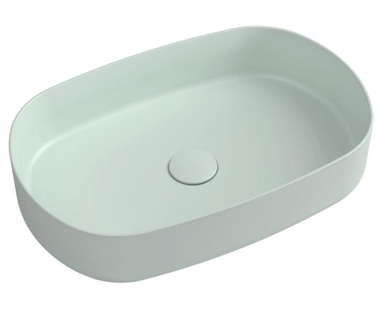 INFINITY OVAL umywalka ceramiczna nablatowa 55x36 cm, Mint 10NF65055-2T