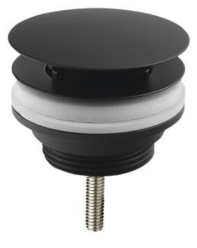 Korek umywalkowy 5/4'', niezamykany, wys. 10-55 mm, duży grzybek, czarny 542.742.5 B