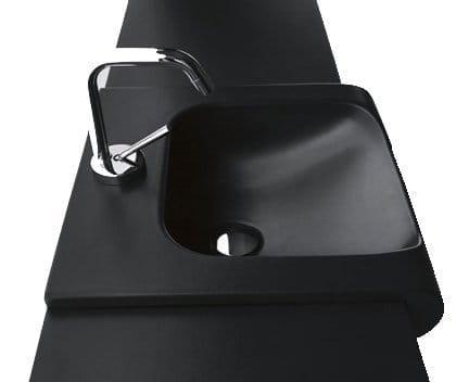 INKA umywalka ceramiczna 60x40cm, czarny mat 341131