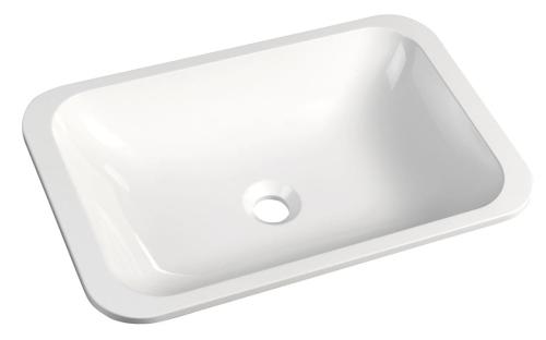 KAMA umywalka kompozytowa 500x260mm, biała, wpuszczana w blat 50134