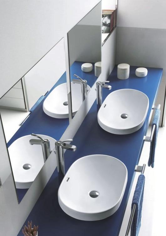 LIMA umywalka ceramiczna wpuszczana w blat 59,5x39,5cm BH7022