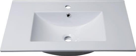 SLIM Umywalka ceramiczna wpuszczana w blat 75x46 cm 1601-75