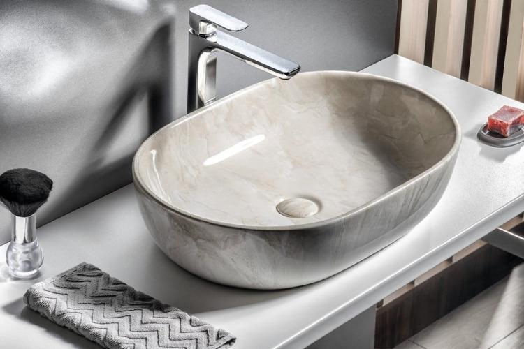 DALMA umywalka ceramiczna 59x14x42 cm, marfil MM427