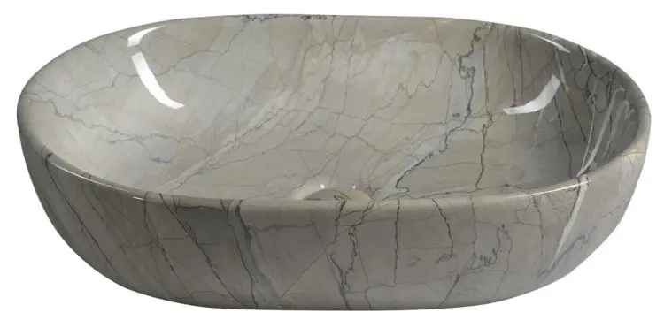 DALMA umywalka ceramiczna 59x14x42 cm, grigio MM413