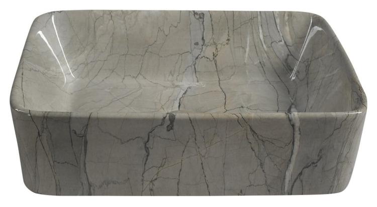 DALMA umywalka ceramiczna 48x13x38 cm, grigio MM513