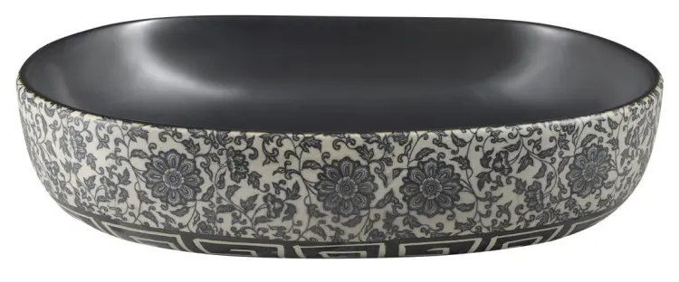 PRIORI-umywalka-ceramiczna-60x13-5x40-cm-czarna-z-niebieskim-wzorem-PI026