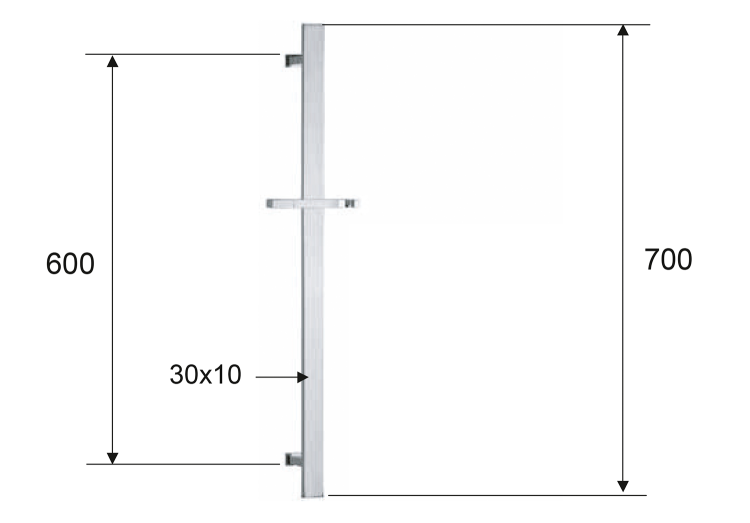 Drążek prysznicowy 60 cm czarny mat SC415