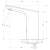 Bateria sensorowa umywalkowa 6V DC (4xAA), czarny PS782B