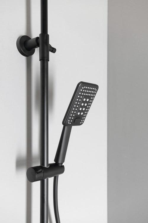 DARK teleskopowy zestaw prysznicowy z baterią termostatyczną, czarny KJ639