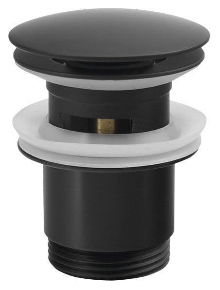 Korek umywalkowy 5/4“, klik-klak, duży grzybek, wys. 30-50 mm, czarny CV1007B
