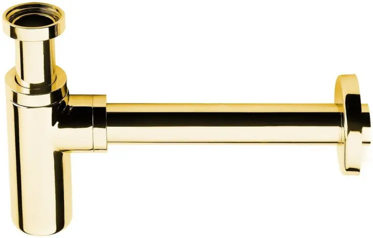 Syfon umywalkowy 1'1/4, odpływ 32 mm, okrągłe, złoto SI517