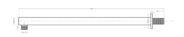 Ramię deszczowni ścienne 40 cm SL400