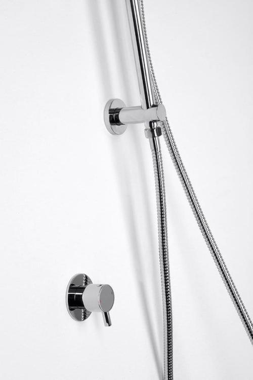 Drążek prysznicowy przesuwny, przyłącze wody, 720mm, chrom1202-08
