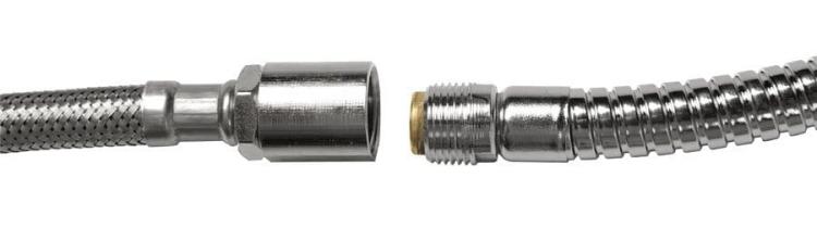 SET zamienne węże do baterii na brzeg wanny, F1/2'- F1/2',275cm, chrom FLE18