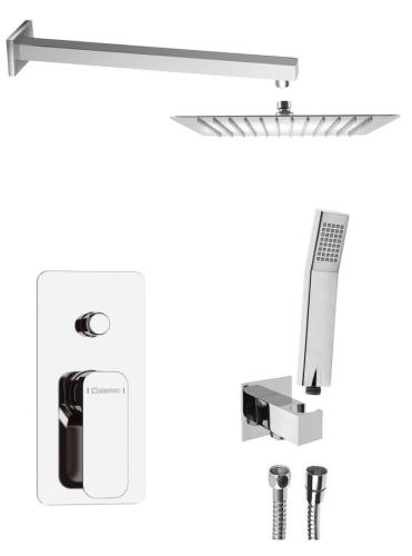 SPY zestaw prysznicowy podtynkowy z baterią, 2 wyjścia, chrom PY42-01