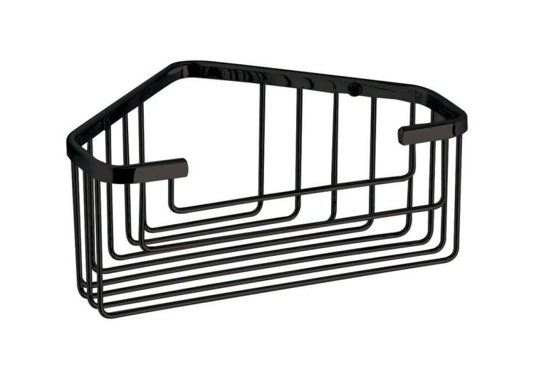 SMART półka narożna do kabiny prysznicowej, 200x80x151mm, czarny mat 2483-14