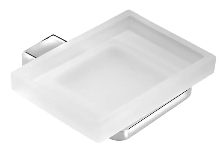 GLAMOUR Mydelniczka chrom/szkło mleczne 5711