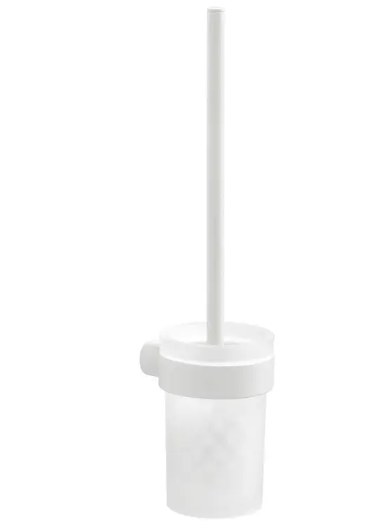 PIRENEI szczotka WC wisząca, biały mat/szkło mleczne PI330302