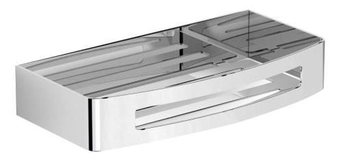 SMART półka do kabiny prysznicowej , 300x45x128mm , stal nierdzewna polerowana 2417