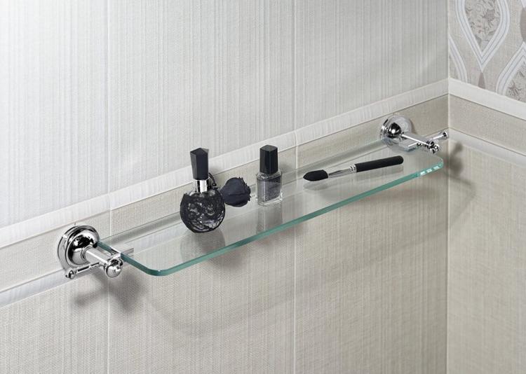 ASTOR Półka szklana 650 mm chrom 1325-15