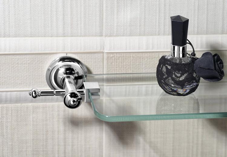 ASTOR Półka szklana 650 mm chrom 1325-15