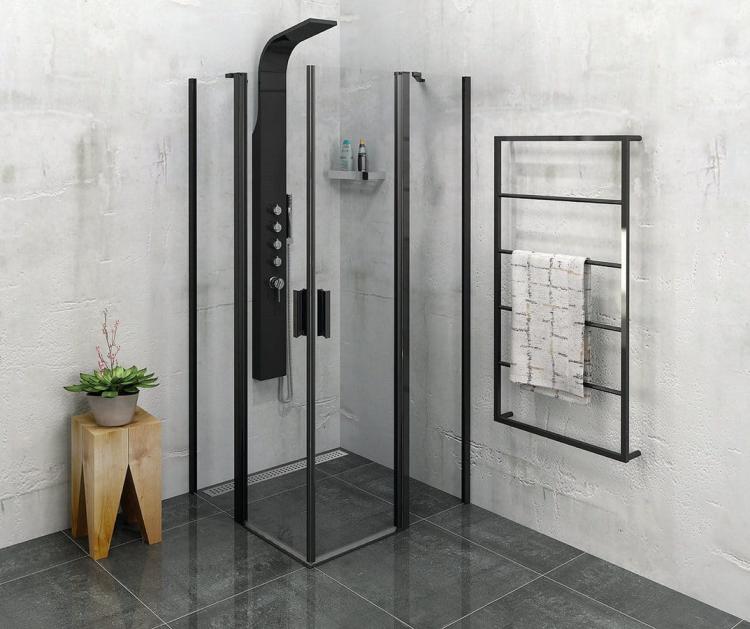 SKA Wieszak na ręcznik , 600x1150x100mm , czarny mat SKA502