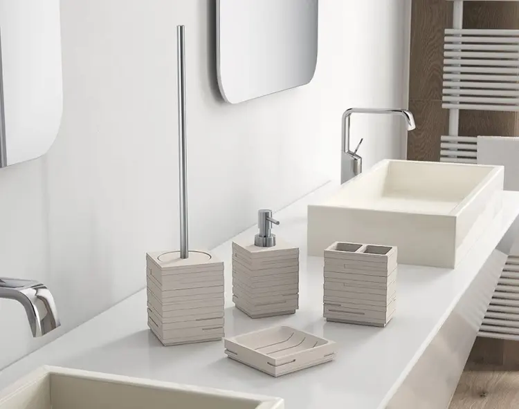 QUADROTTO szczotka WC do postawienia, tortora QU3366